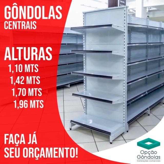 Gôndolas, Prateleiras e Bandejas Novas - Foto 3