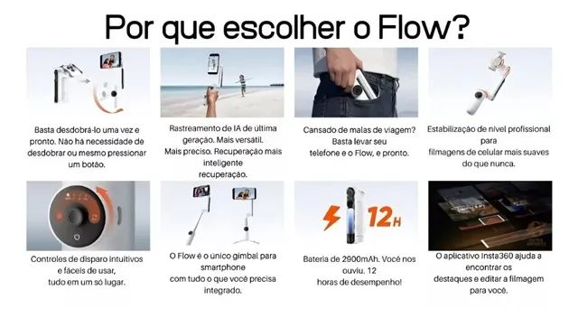 Gimbal insta360 Flow (Semi-novo) - Foto 2