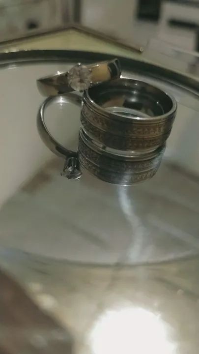 Par de aliança unissex - Foto 3