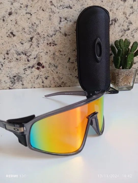 Óculos de Sol Máscara Oakley Latch panel Prizm  - Foto 4