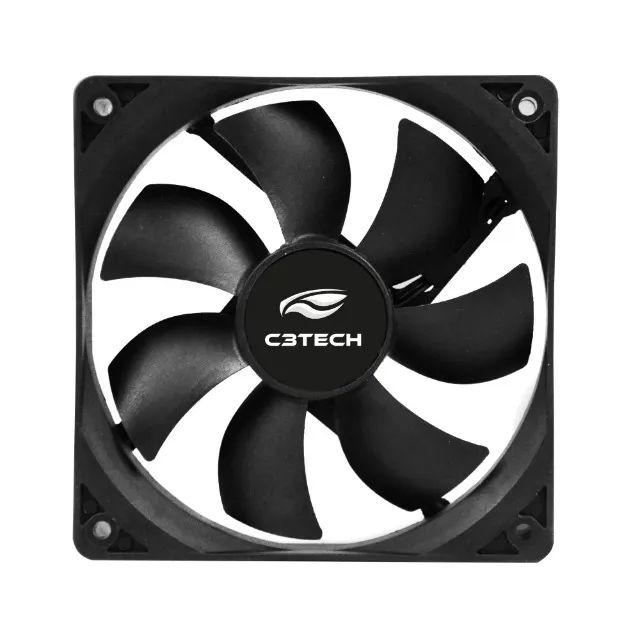 Cooler Fan 120mm C3Tech F7-100BK Black Sem Led *Molex - WZetta