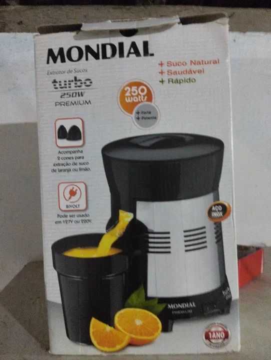Extrator de Sucos Mondial Turbo 250W Premium