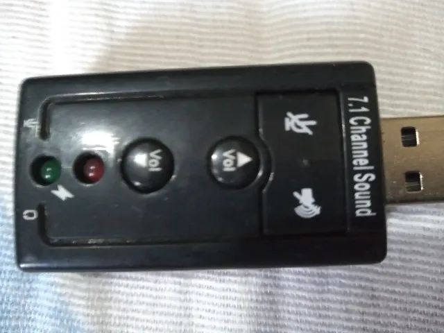 placa de som USB 7.1+cabos/adaptadores de audio/video sem uso+fan sunon 