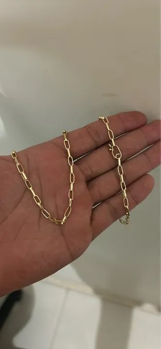 Corrente 15G tijolinho Ouro 18k - nova
