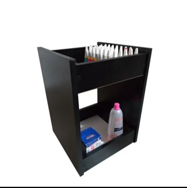carrinho auxiliar multi-uso p/manicure c/2 bandejas p/esmaltes