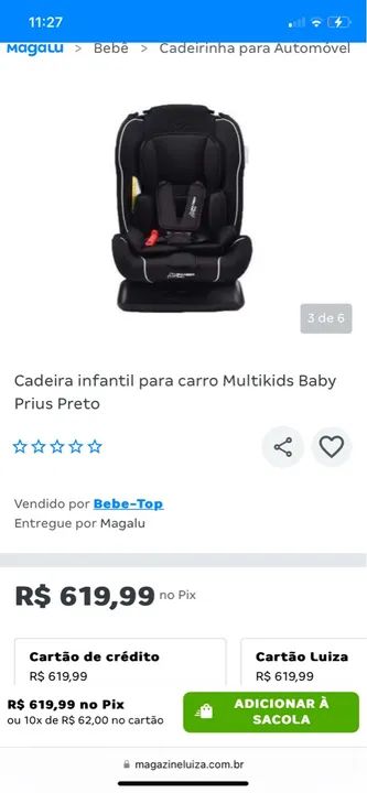 Cadeirinha infantil reclinável  - Foto 6