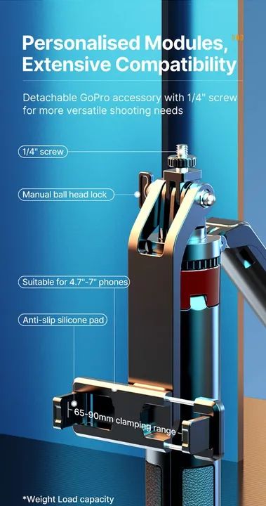 Suporte tripé ulanzi ma09 para Celulares, câmera digital.  - Foto 2