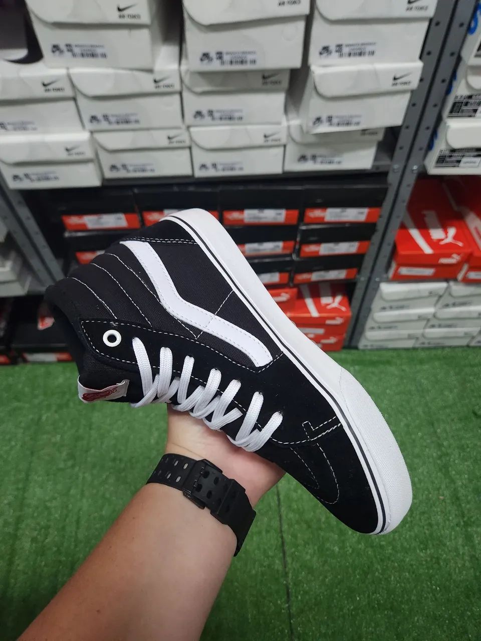 Tênis botinha Sk8-Hi Preto e Branco 34 ao 43 - Foto 4