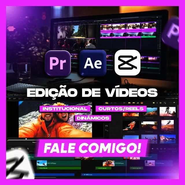 Edição de Vídeo - Editor de vídeos profissionais, Vídeos longos e curtos, Tiktok/Youtube