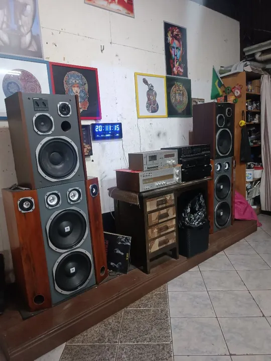 Som Completo Receiver + Caixas Gradiente Master 200 e Master 100 originais