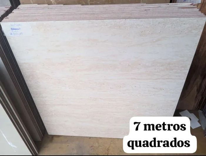 7m² de Piso Travertino Bege - Novo