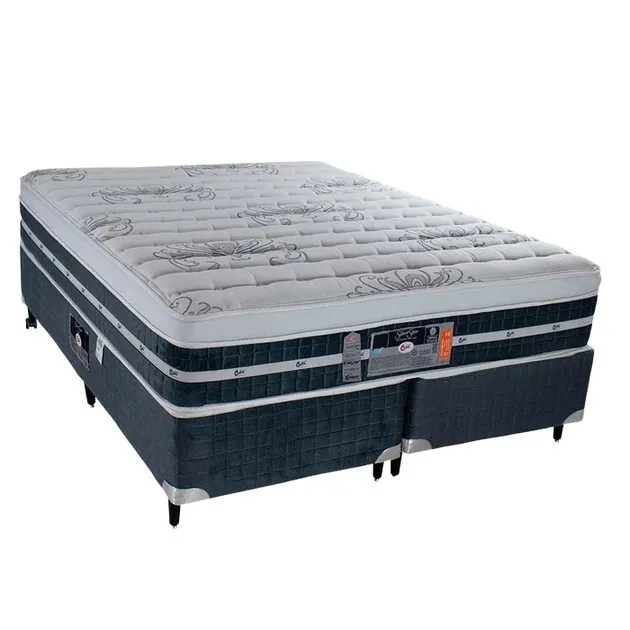 Colchão Casal King Mol Ensac Silver Star Air Pocket Hibrido 193x203x32c Castor ñ acom base