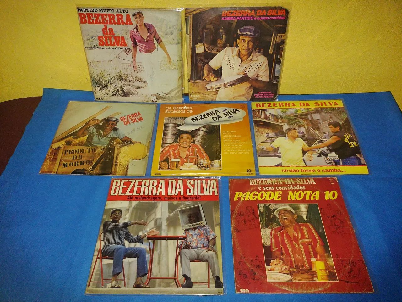 Lote 7Lps Disco de Vinil do Bezerra da Silva, bom estado.