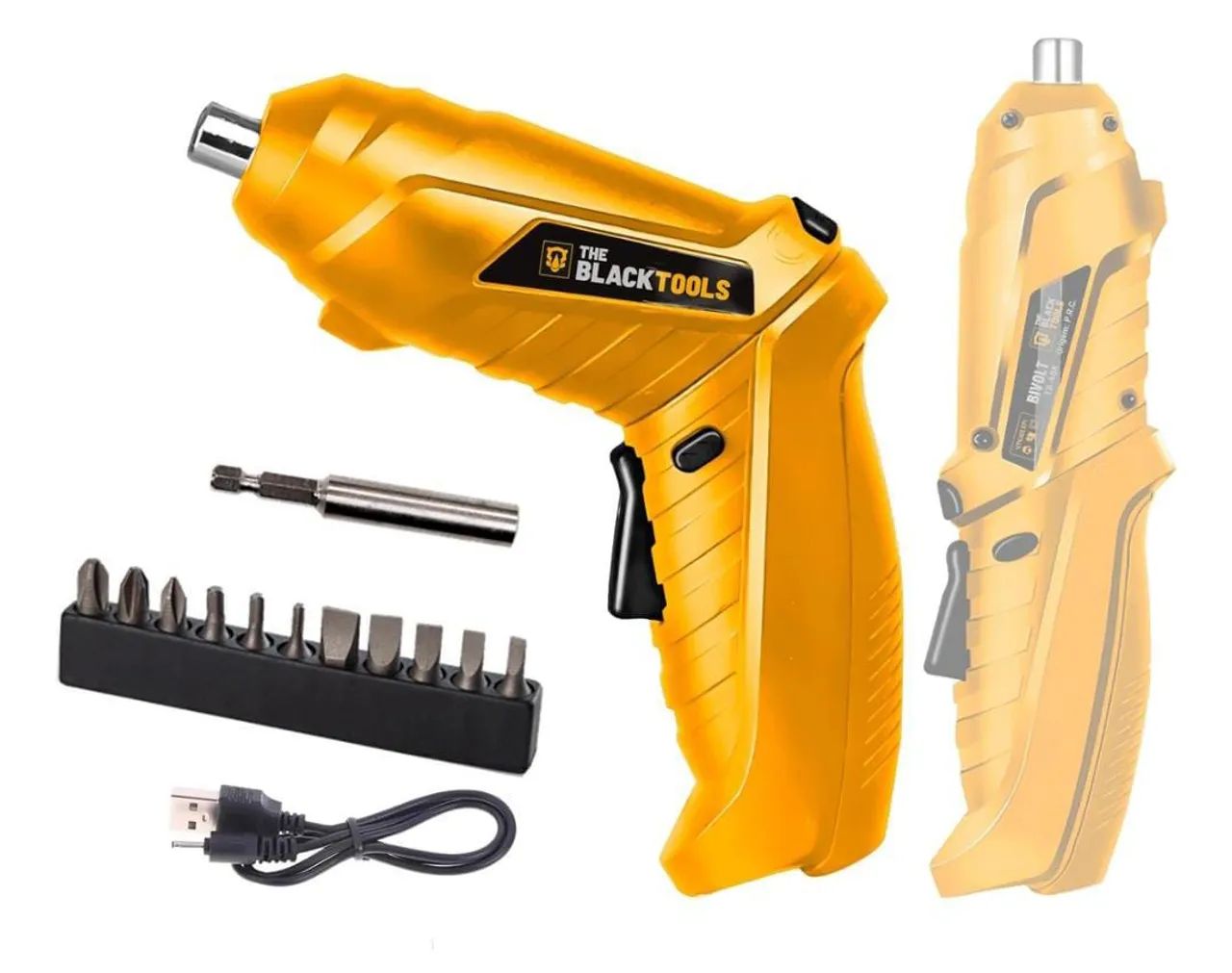 Parafusadeira sem fio 4,8V Recarregável  Kit com 12 Bits