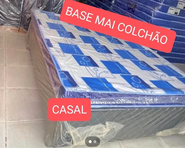 CAMA CASAL MAIS COLCHÃO. NOVOS
