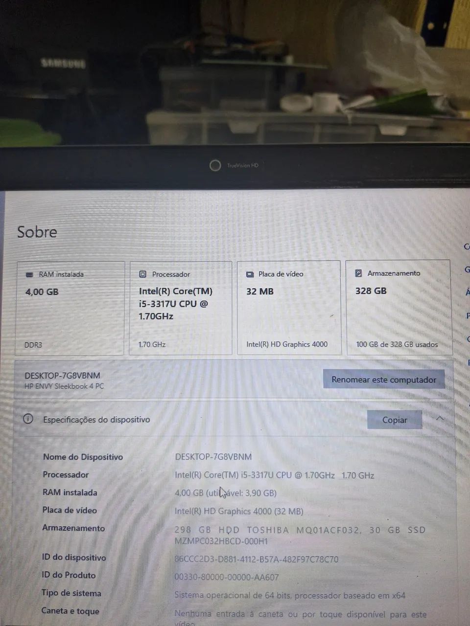 Notebook Ultra Hp Envy i5 SSD e HD - Foto 2