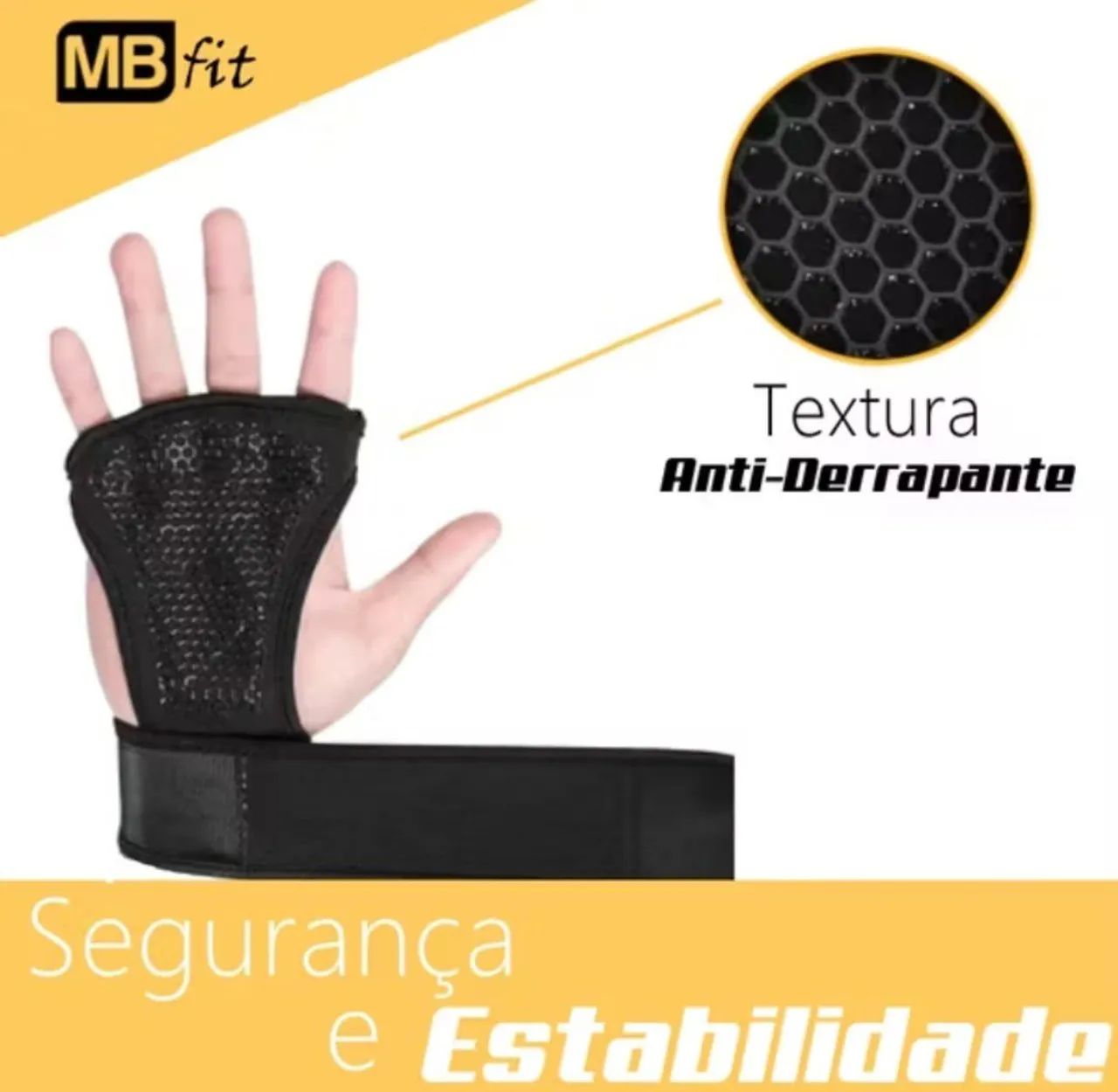 Luva para Academia Exercícios musculação Com Munhequeira - Foto 2
