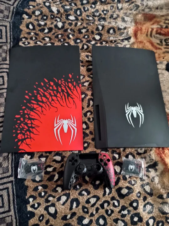 Tampas ps5 FAT mais capa para controle Spiderman 