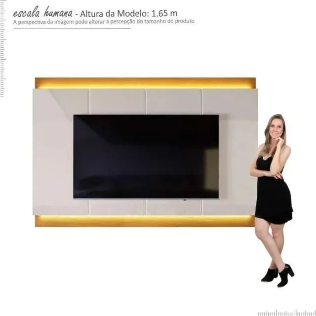 "Beleza e Funcionalidade: Painel Marrocos com Iluminação LED para TV até 70 Polegadas" - Foto 3