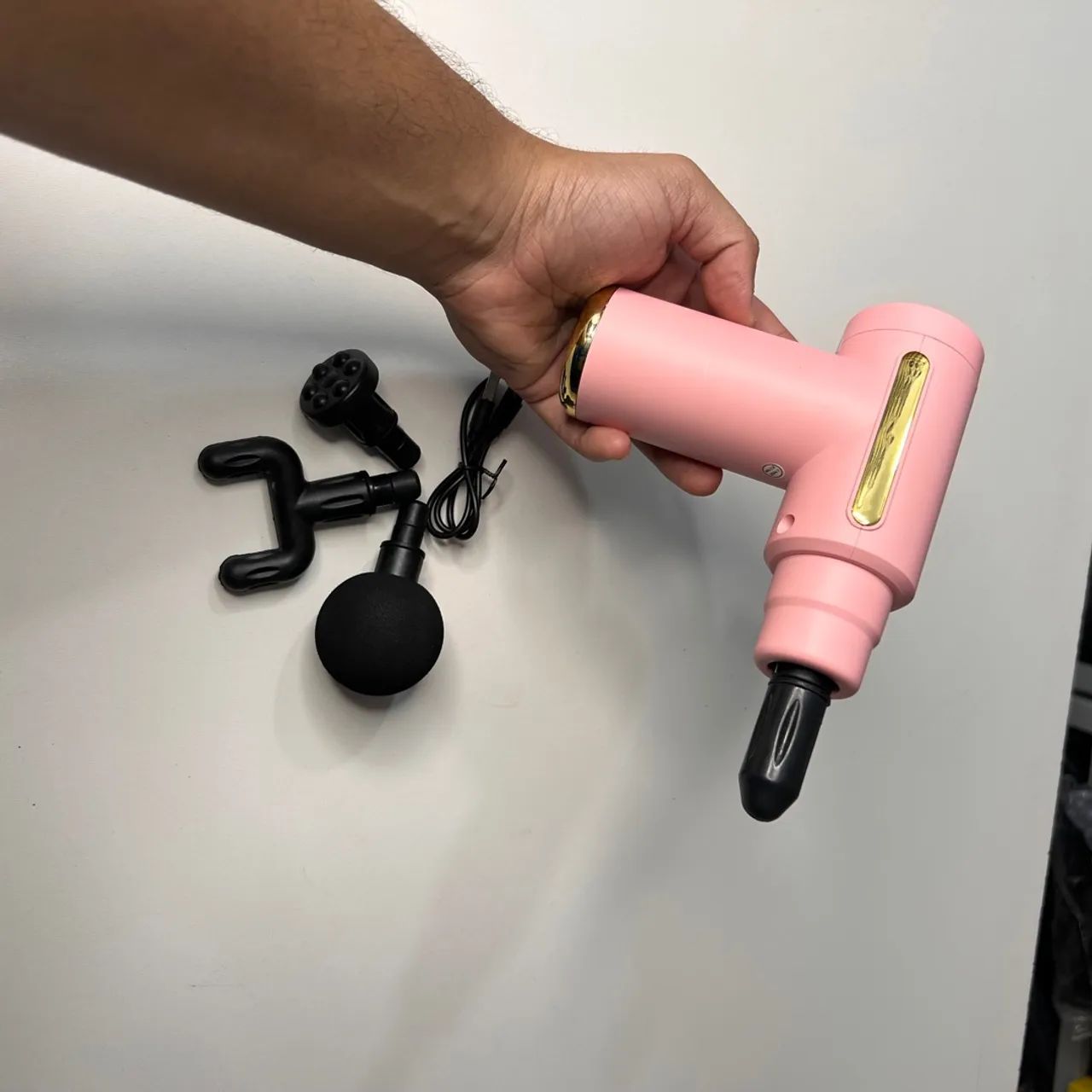 Massageador Muscular Portátil Rosa - Foto 3