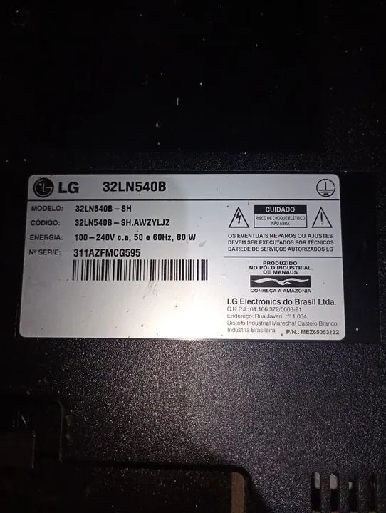 Vendo kit tv lg32ln540b