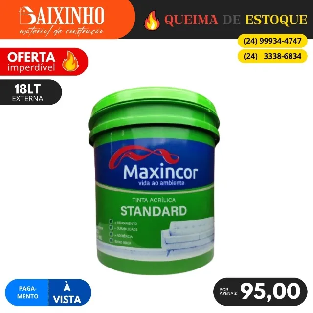 Tinta Acrílica Exterior 18 Litros