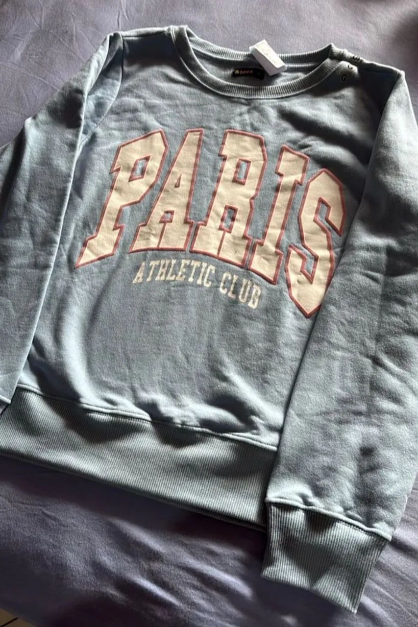 Blusa moletom "Paris" azul G
