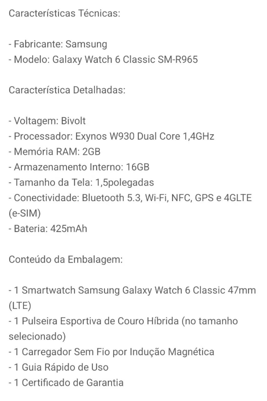 Vendo Galaxy Watch 6 Classic - 47mm - Foto 4