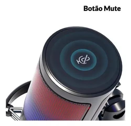 Microfone Gamer Condensador Tomate MT-1060R Profissional Led Rgb - Foto 5