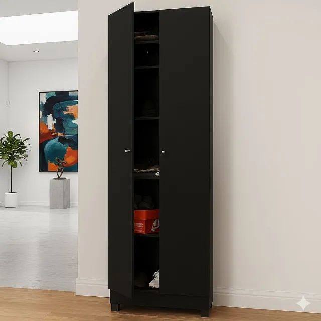 Multiuso com 2 portas preta  (dividimos em ate 10x sem juros)