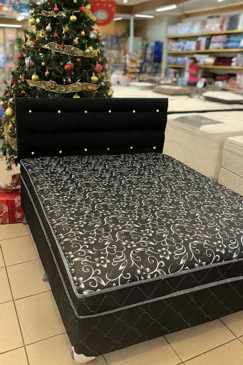 Casal cama espuma BOX top///