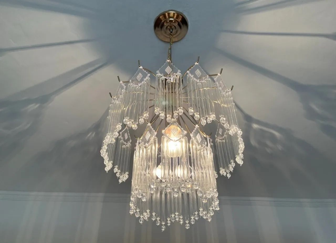 Lustre, luminária pendente para sala dourado 