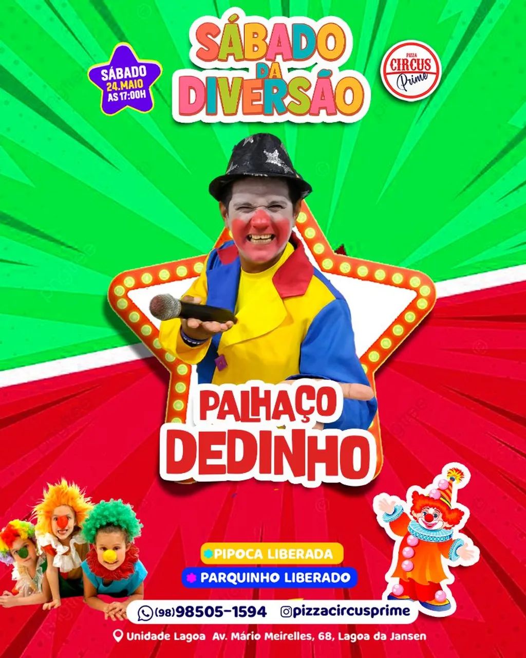Palhaço e locutor para eventos