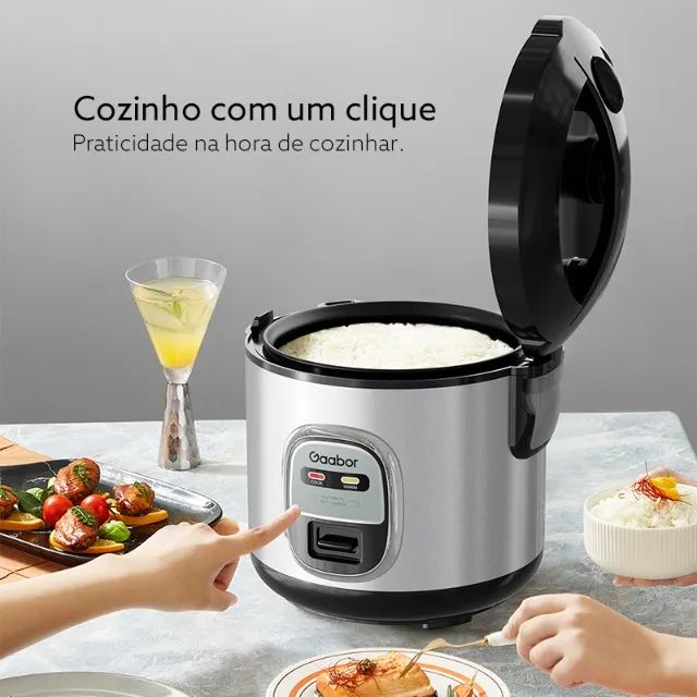 Panela de Arroz Orion 5 Xicaras Cor: Prateada Voltagem:127V - RC-20M01AS - Foto 4
