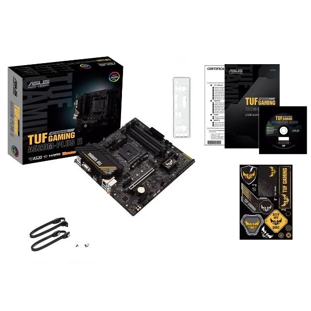 Placa Mãe Asus TUF Gaming A520M-PLUS II, AMD AM4, mATX, DDR4, 12x 60,74 - Foto 4