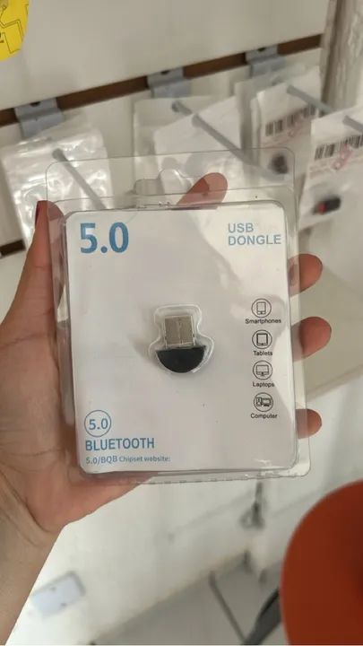 Adaptador Bluetooth 5.0 USB Dongle para PC e Notebook