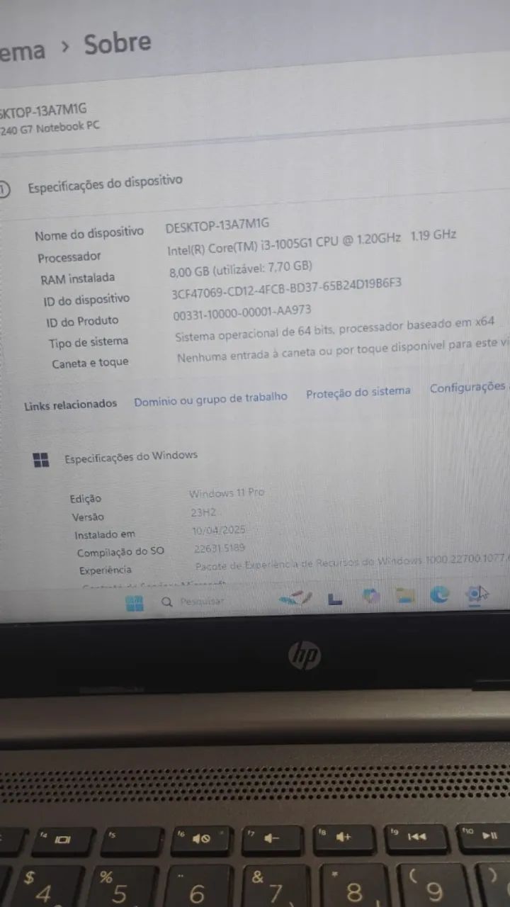 Notebook hp i3 decima geração com ssd - Foto 2