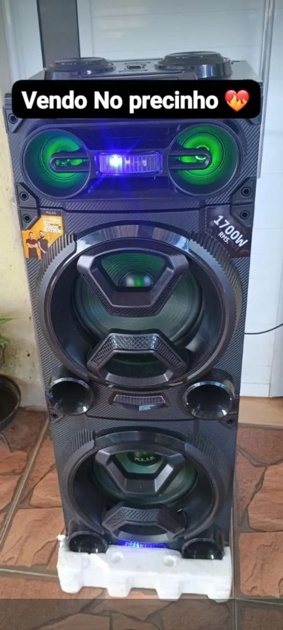 Caixa de Som Bluetooth 1700W RMS - Potente e com Iluminação - Foto 3