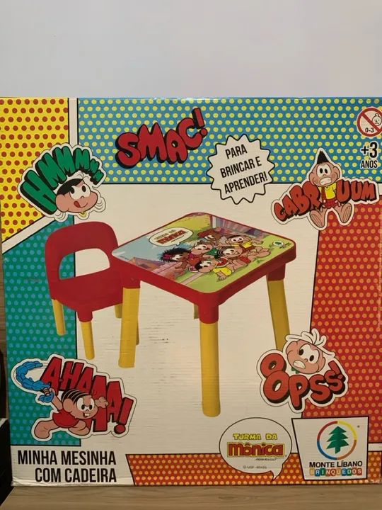 Mesa e Cadeira Turma da Mônica - Brincar e Aprender - Foto 2