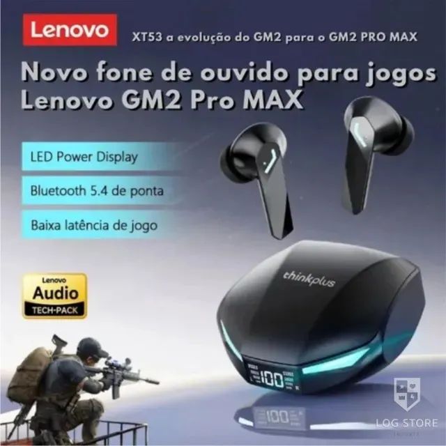  Lenovo XT53 Fones De Ouvido Bluetooth Display Bateria Alta Fidelidade Som Estéreo - Foto 5