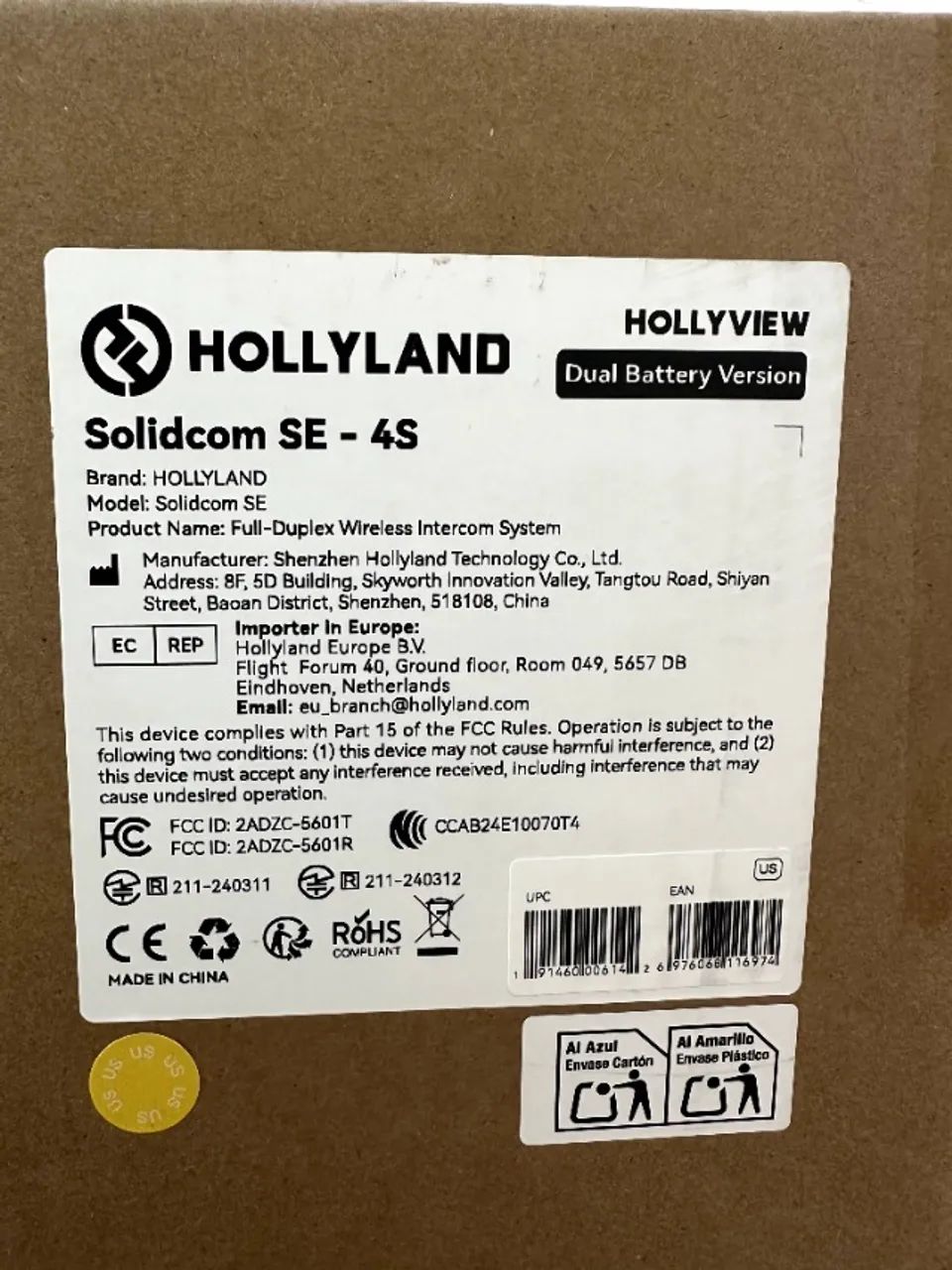 Intercomunicador Hollyland Solidcom SE-4S (Dual Battery) Full-Duplex Wireless