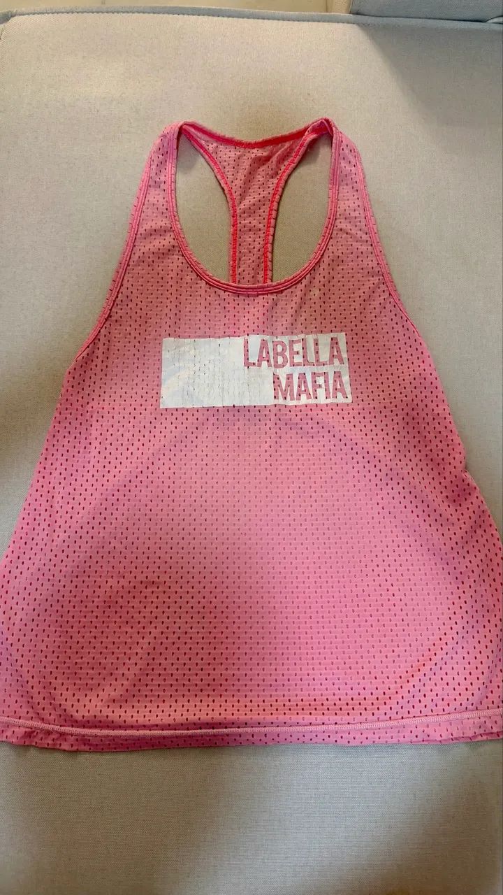 LABELLA MÁFIA original, regata rosa branca