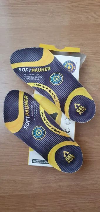 Palmilha ortopedida 3/4 preto amarelo 33 a 38 - Foto 2