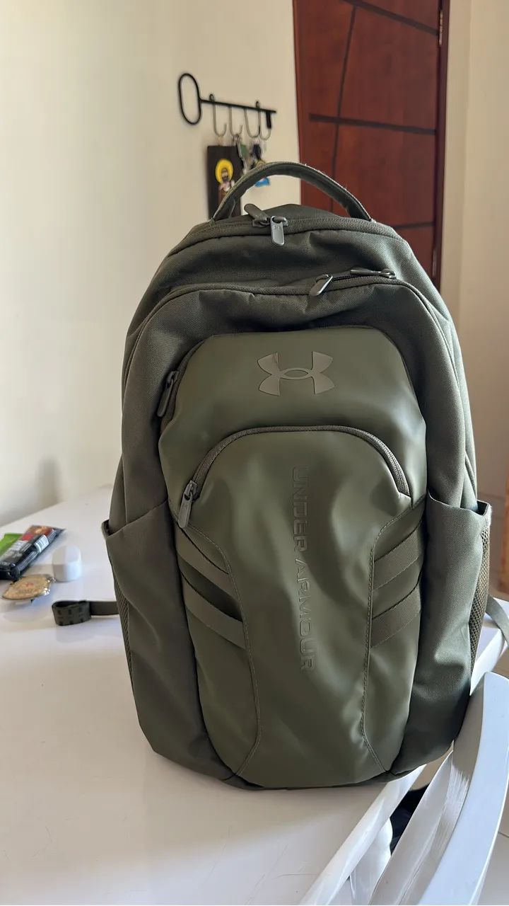Mochila Under Armour  - Hustle pro Verde militar 