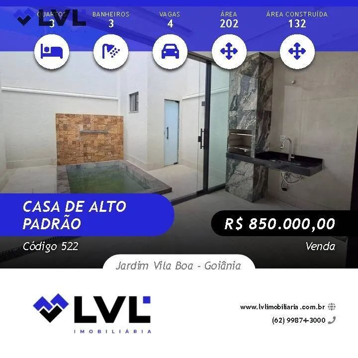 CASA ALTO PADRÃO À VENDA  JARDIM PRESIDENTE, GOIÂNIA/GO