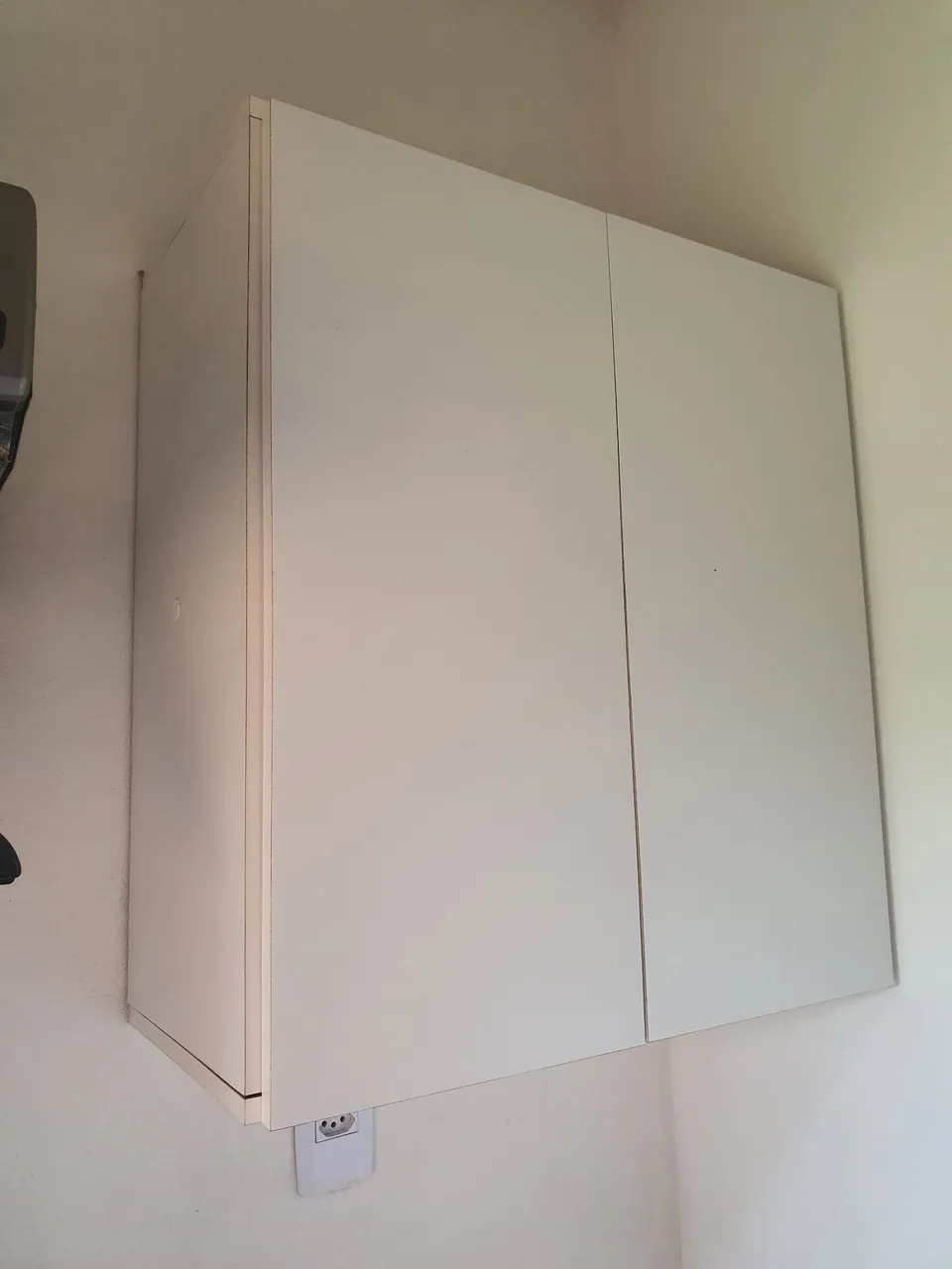 Armário de Cozinha e Lavanderia Branco com 2 portas, duplo aéreo, módulo suspenso