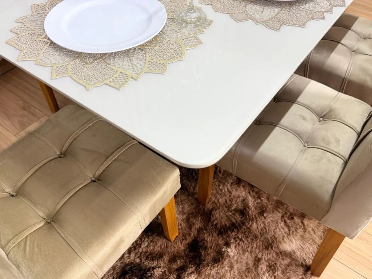 Mesa de Jantar  0.90×0.90 Com 4 Cadeiras- Entrega Rápida - Foto 4