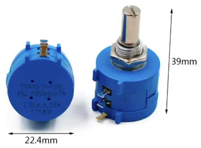 2 Potenciometro Multivoltas De Precisão 10k 10 Voltas - Foto 2