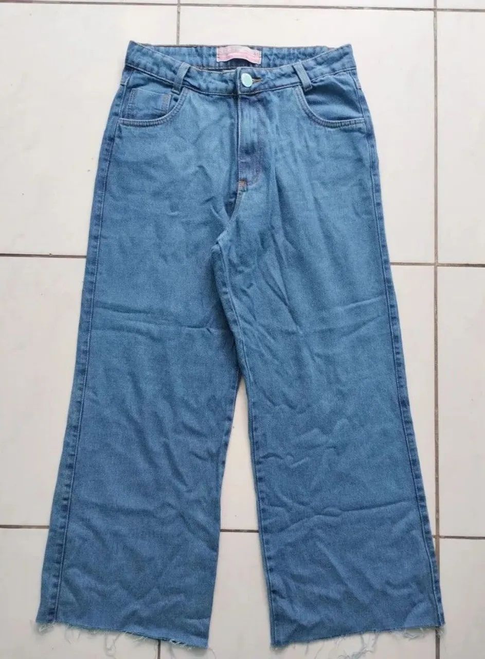 Calça Jeans Wide Leg  TAM44 - Foto 5