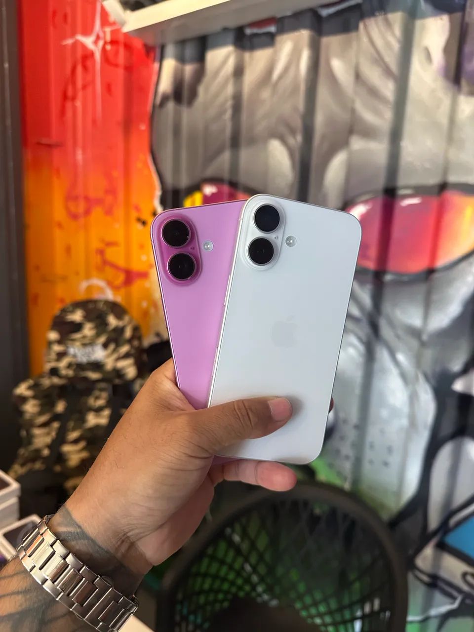 ? IPHONE 16 128GB Rosa e branco, completo ? - Foto 3